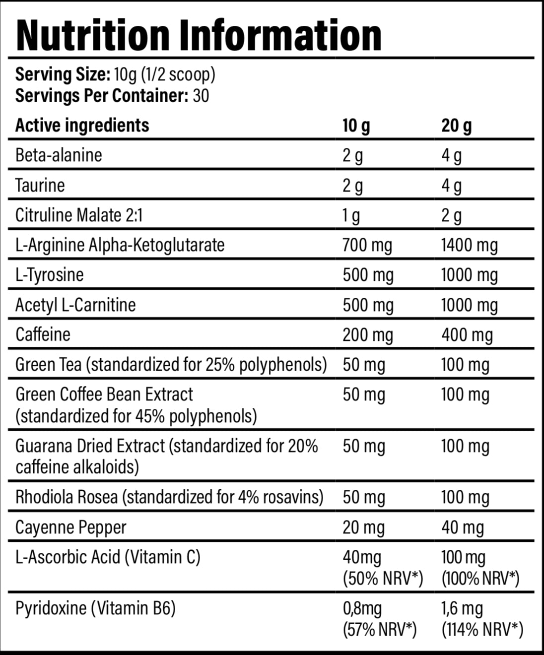 PRE-WORKOUT