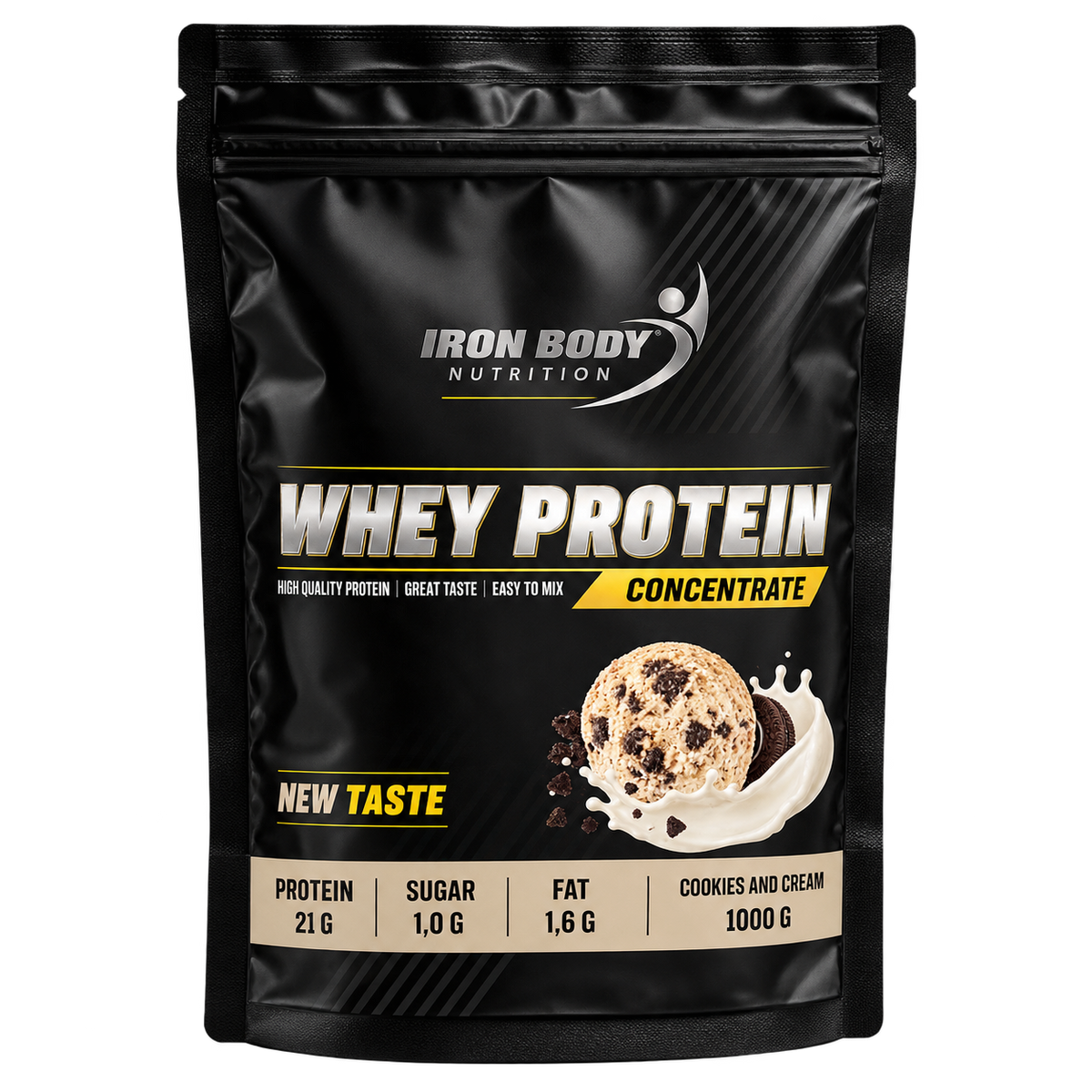 Iron Body Nutrition Whey Protein Cookies & Cream 700g
