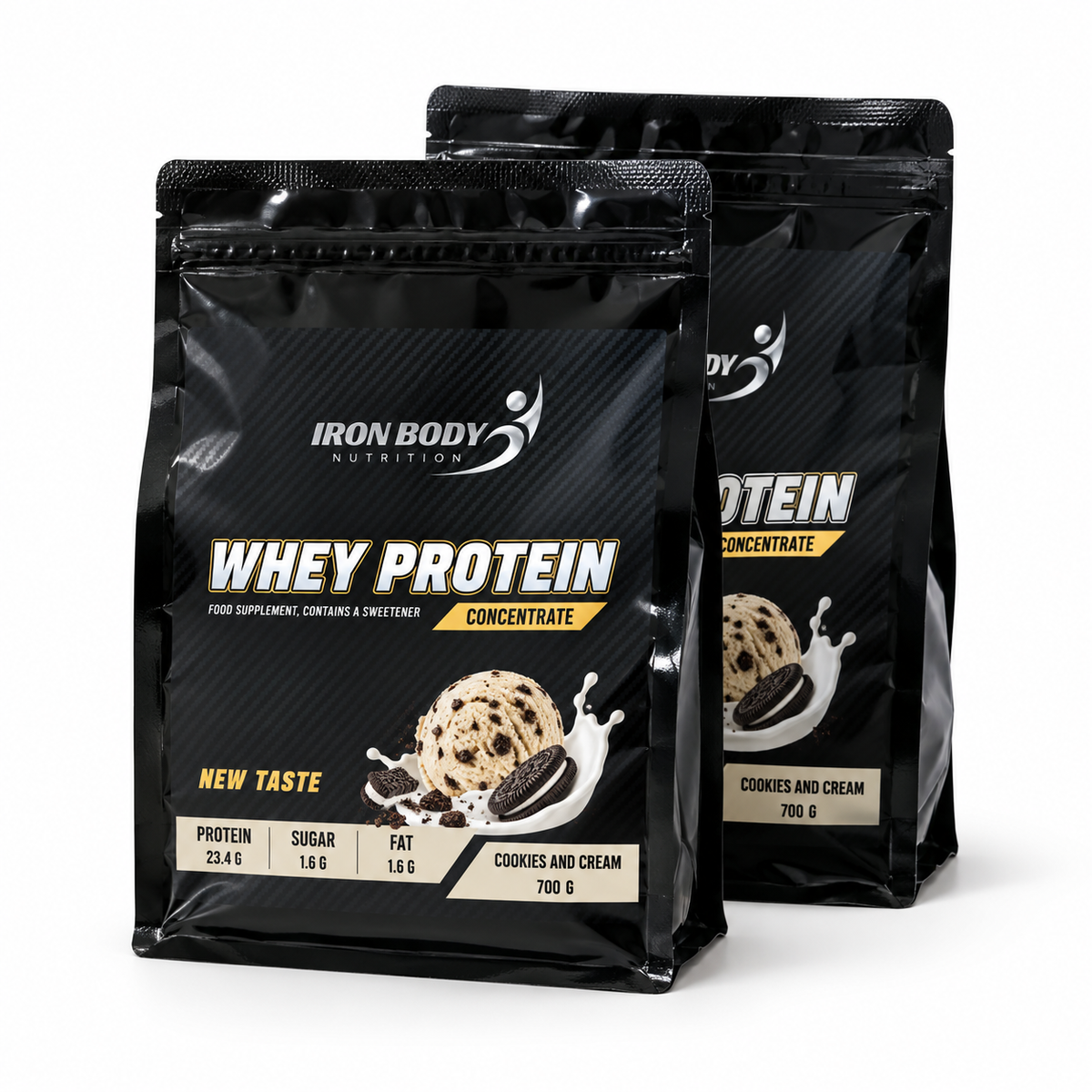 Iron Body Nutrition Whey Protein Concentrate Cookies and Cream
